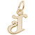 Curly Initial J Accent Rembrant Charm