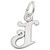 Curly Initial J Accent Rembrant Charm