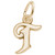 Curly Initial T Accent Rembrant Charm