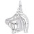 Horse Head with Horseshoe Rembrant Charm