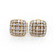 14KT Yellow Gold Pave Diamond Square Studs 0.65 CTW