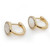 14KT Yellow Gold Mother of Pearl Diamond Earrings 0.20 CTW