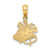 14KT Gold  Polished Christmas Bells Charm