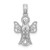 14KT Gold  White Gold Angel Pendant