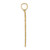 14KT Gold  Solid Polished Candy Cane Charm