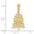 14KT Gold  Polished Christmas Tree Charm