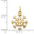 14KT Gold  Snowflake Charm