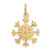 14KT Gold  Snowflake Charm