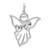 14KT Gold  White Gold Diamond Angel Pendant