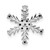 14KT Gold  White Gold .01ct. Diamond Snowflake Chain Slide