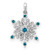 Blue and White Diamond Snowflake Pendants