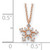 14KT Gold  Rose Gold Cubic Zirconia Snowflake with 1in ext. Necklace