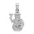 14KT Gold  White Gold Satin and Polished 3-D Snowman Charm