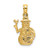 14KT Gold  Satin and Polished 3-D Snowman Charm