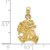 14KT Gold  Polished 3-D Teddy Bear Charm
