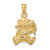 14KT Gold  Polished 3-D Teddy Bear Charm