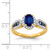 Diamond and Oval Gemstone Ring