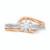 Peg Set Diamond Semi-mount By-Pass Engagement Ring s