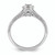 14K White Gold (Holds 1/2 carat (5.2mm) Round Center) 1/4 carat Diamond Semi-Mount Engagement Ring RM6557E-050-WAA