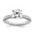 True Origin White Gold 1/3 carat Lab Grown Diamond VS/SI D E F Semi Mound Round Engagement Ring RM8588-200-WLD