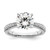 True Origin White Gold 1/3 carat Lab Grown Diamond VS/SI D E F Semi Mound Round Engagement Ring RM8588-250-WLD