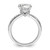 True Origin White Gold 1/3 carat Lab Grown Diamond VS/SI D E F Semi Mound Round Engagement Ring RM8588-250-WLD