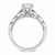 14K White Gold (Holds 1 carat (6.5mm) Round Center) 1/4 carat Diamond Semi-Mount Engagement Ring RM8778E-100-WAA