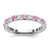 Lab Grown Diamond & Created Pink Sapphire Eternity Band