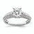 14k White Gold (Holds 1 carat (6.5mm) Round Center) 1/3 carat Diamond Semi-Mount Engagement Ring RM8691E-100-WAA