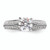 14k White Gold (Holds 1 carat (6.5mm) Round Center) 1/3 carat Diamond Semi-Mount Engagement Ring RM8691E-100-WAA
