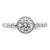 14K White Gold Halo Plus (Holds 1 carat (6.5mm) Round Center) 1/2 carat Diamond Semi-mount Engagement Ring RM8676E-100-WAA