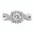 14K White Gold Halo Plus (Holds 5/8 carat (5.8mm) Round Center) 1/4 carat Diamond Semi-mount Engagement Ring RM8756E-075-WAA