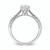 14K White Gold (Holds 1 carat (6.5mm) Round Center) 1/2 carat Diamond Semi-Mount Engagement Ring RM8868E-100-WAA
