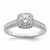 14K White Gold Halo Plus (Holds 1/2 carat (5.2mm) Round Center) 3/8 carat Diamond Semi-mount Engagement Ring RM8074E-050-WAA