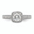 14K White Gold Halo Plus (Holds 1/2 carat (5.2mm) Round Center) 3/8 carat Diamond Semi-mount Engagement Ring RM8074E-050-WAA