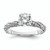 14k White Gold Twist (holds 1 carat (6.5mm) Round Center) 3/8 carat Diamond Semi-mount Engagement Ring RM8675E-100-WAA