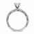 14k White Gold Twist (holds 1 carat (6.5mm) Round Center) 3/8 carat Diamond Semi-mount Engagement Ring RM8675E-100-WAA