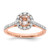 14k Rose Gold Round Morganite Center Diamond Halo Engagement Ring RDB2612ER4/MOR-4RACH