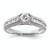 14K White Gold (Holds 1/2 carat (4.5mm) Cushion Center) 5/8 carat Prong/Channel-set Diamond Semi-Mount Engagement Ring RM8870E-050-WAA