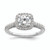 14K White Gold Halo Plus (Holds 1 carat (6.5mm) Round Center) 1/2 carat Diamond Semi-mount Engagement Ring RM8865E-100-WAA