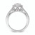 14K White Gold Halo Plus (Holds 1 carat (6.5mm) Round Center) 1/2 carat Diamond Semi-mount Engagement Ring RM8865E-100-WAA