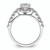 14K White Gold Halo (Holds 1 carat (6.5mm) Round Center) 3/4 carat Diamond Semi-mount Engagement Ring RM8719E-100-WAA