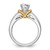 14K Two-tone Lab Grown Diamond VS/SI GH, Peg Set Semi-mount Eng Ring RM2679E-065-7WYLG