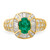 18K Yellow Gold Polished Oval Emerald and Diamond Ring 1328434-8Y