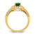 18K Yellow Gold Polished Oval Emerald and Diamond Ring 1328434-8Y