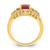 18k Yellow Gold Polished Ruby and Diamond Ring 1436096-8Y-6.5