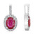 Oval Ruby and Diamond Pendant in 14KT Gold MP866