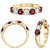 Round Ruby Ring in 14KT Gold UR1908