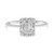 White Gold  Diamond Cluster Engagement Ring in 14KT Gold DR1025