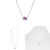 Oval Pink Sapphire Necklace in 14KT Gold UN2213
